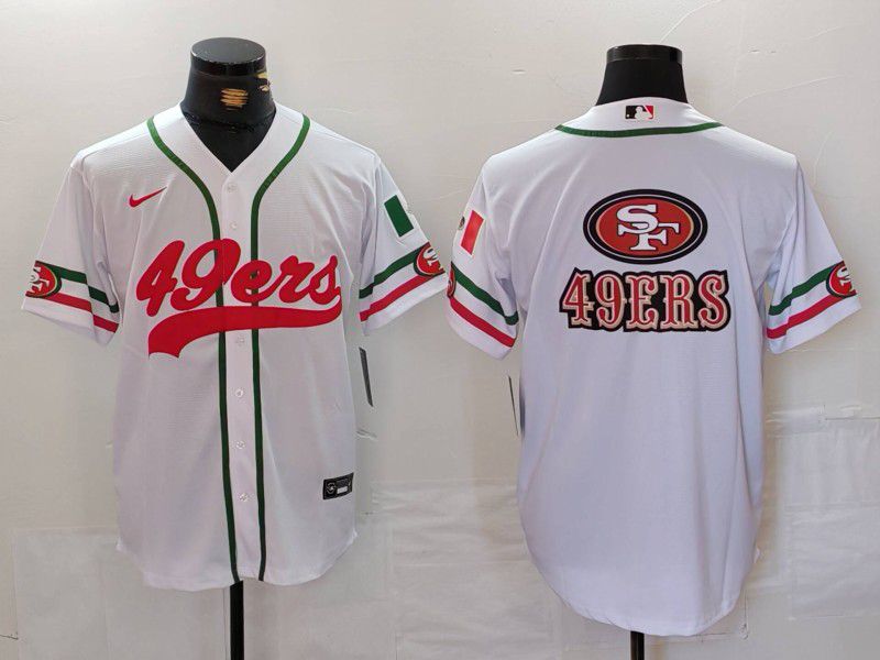 Men San Francisco 49ers Blank White Joint Name 2024 Nike Limited NFL Jersey style 7034